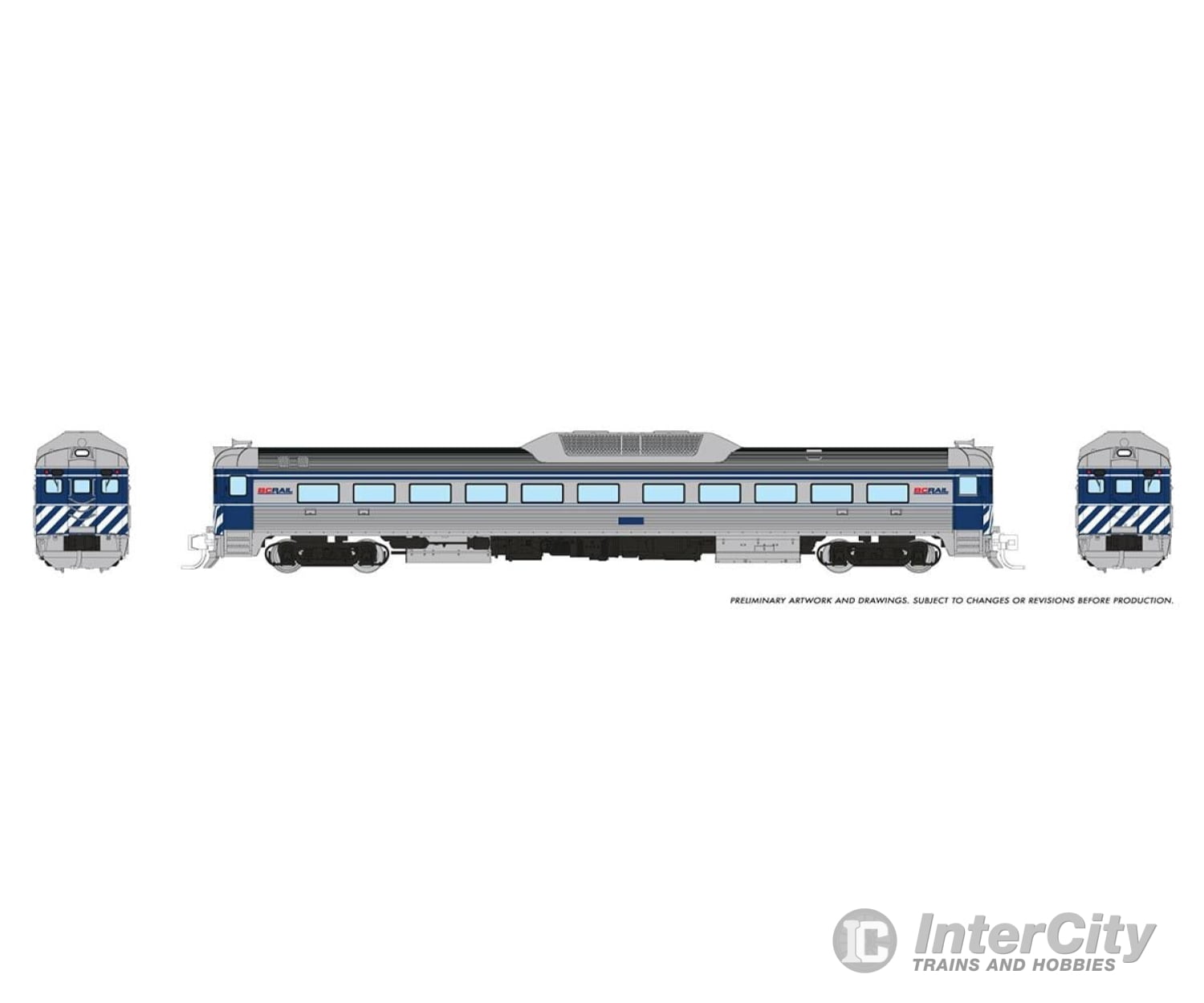 Rapido 516005 N Budd Rdc-1 (Phase 2) (Dc/Silent): Bc Rail - Blue Locomotives