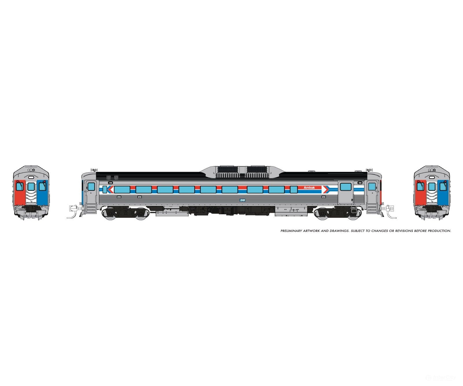Rapido 516017 N Budd RDC-2 (Ph 1) (DC/Silent): Amtrak - Phase 1: #36 Locomotives