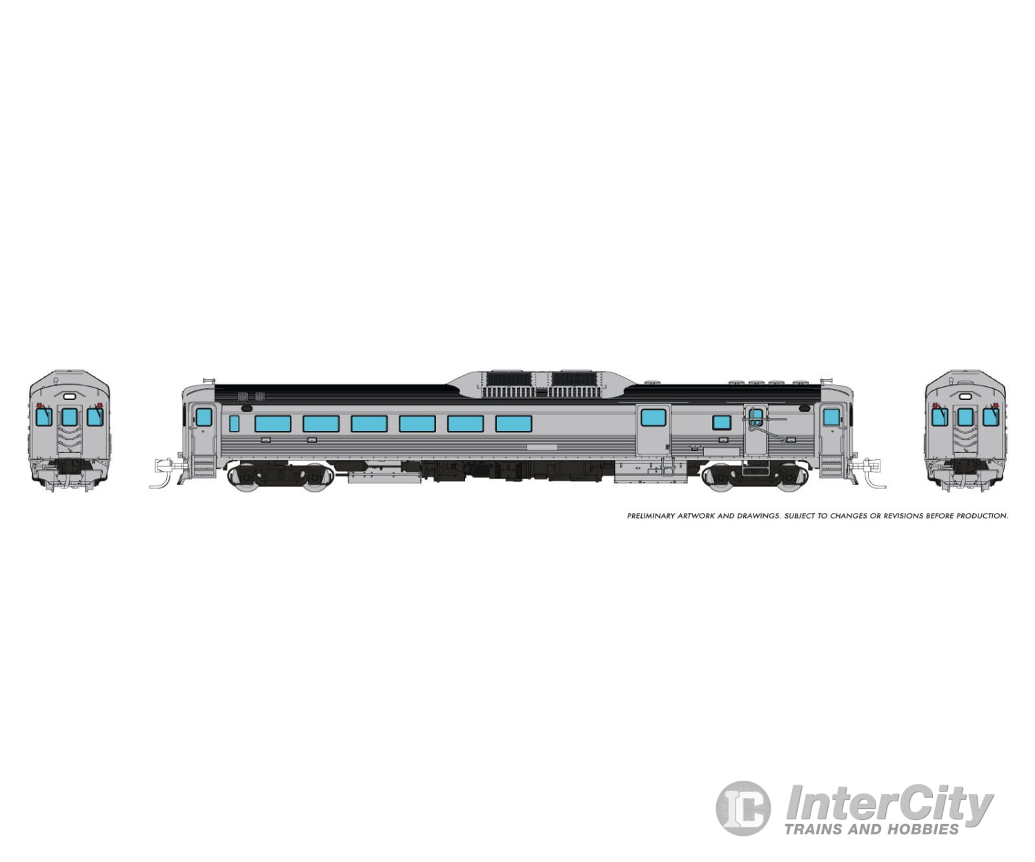 Rapido 516098 N Budd RDC-3 (Ph 1) (DC/Silent): Painted Unlettered Locomotives