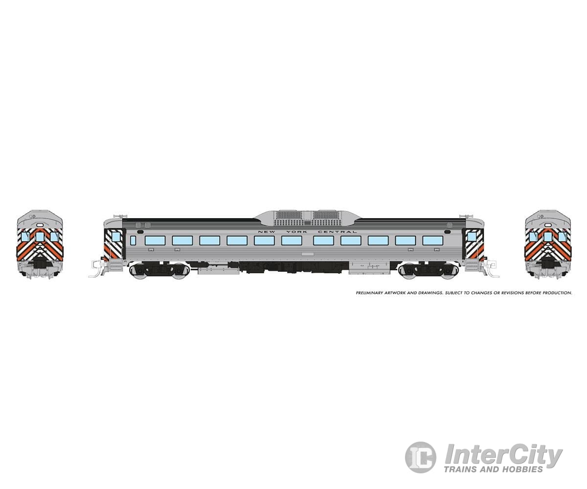 Rapido 516510 N Budd Rdc-1 (Phase 1) (Dc/Dcc/Sound): New York Central - Stripes Locomotives