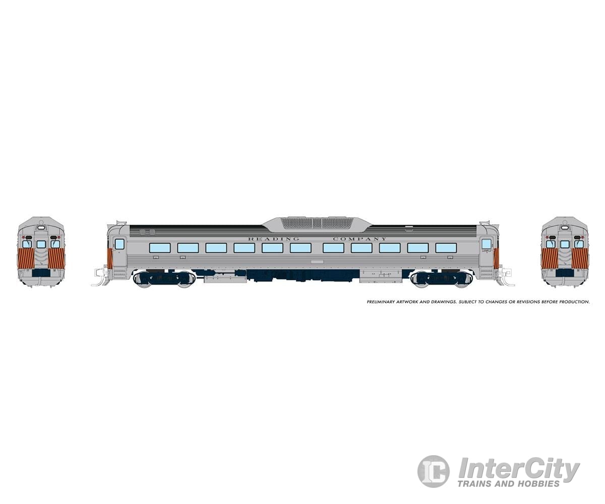 Rapido 516511 N Budd Rdc-1 (Phase 2) (Dc/Dcc/Sound): Reading - Safety Stripes Locomotives