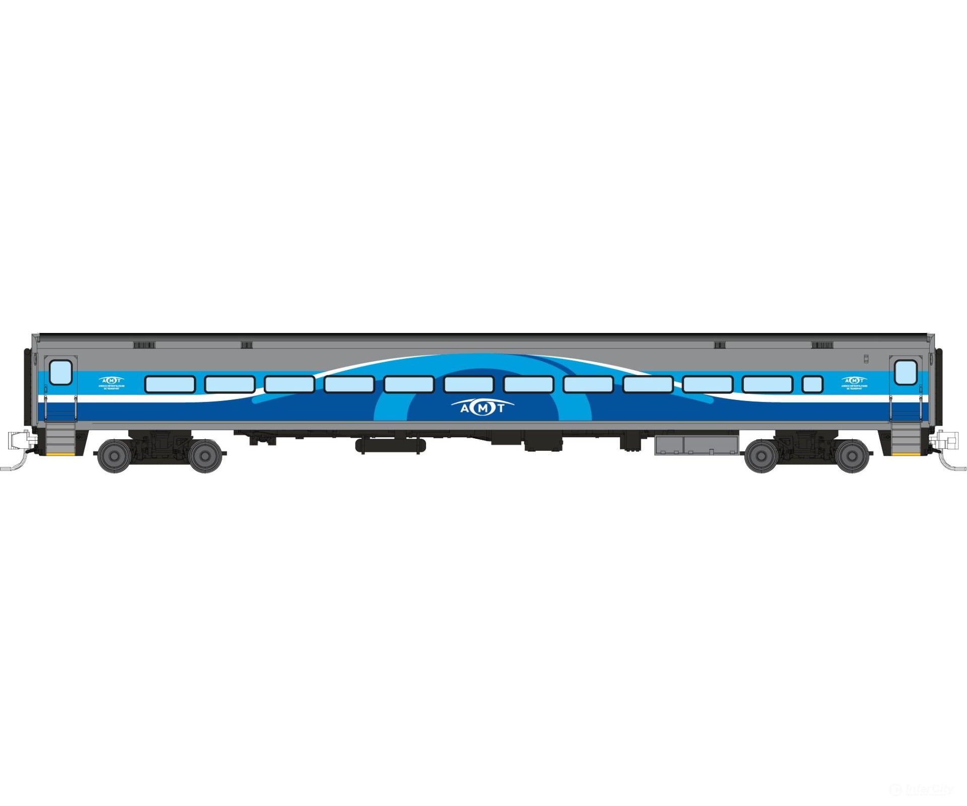Rapido 528052 N Comet Car: AMT Montreal - Late Scheme: Coach - Passenger Cars