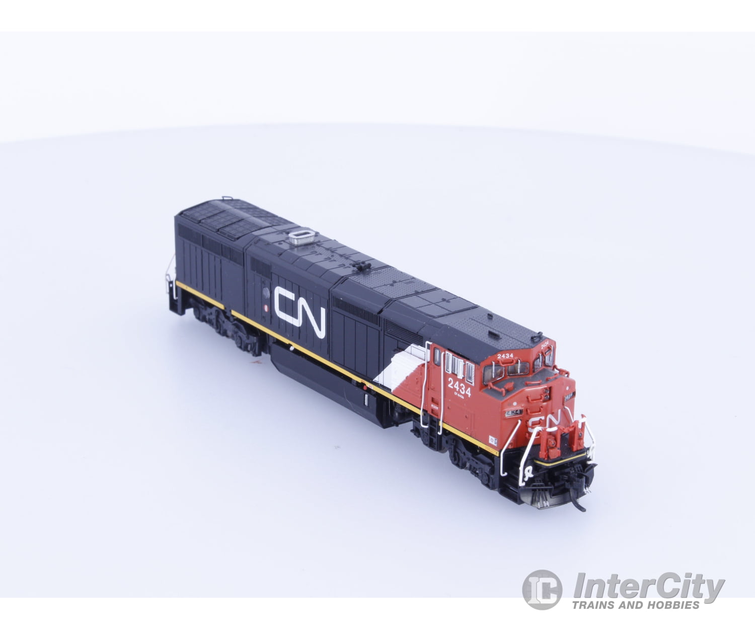 Rapido 540014 N Dash 8-40CM Diesel Locomotive Stripes Scheme Canadian National (CN) 2434 DC Locomotives