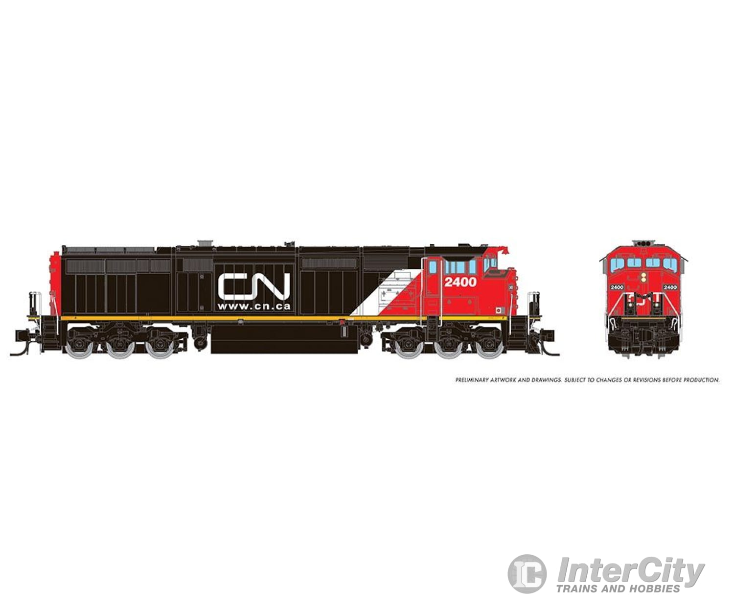 Rapido 540038 N Dash8-40Cm (Dc/Silent): Cn - Website Scheme: #2429 Locomotives