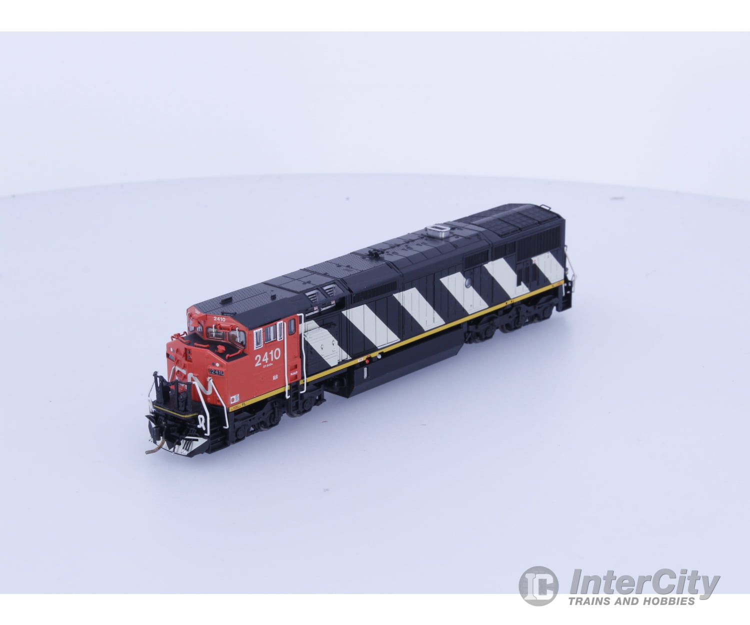 Rapido 540535 N Dash 8-40CM Diesel Locomotive Stripes Scheme Canadian National (CN) 2410 DCC & Sound Locomotives
