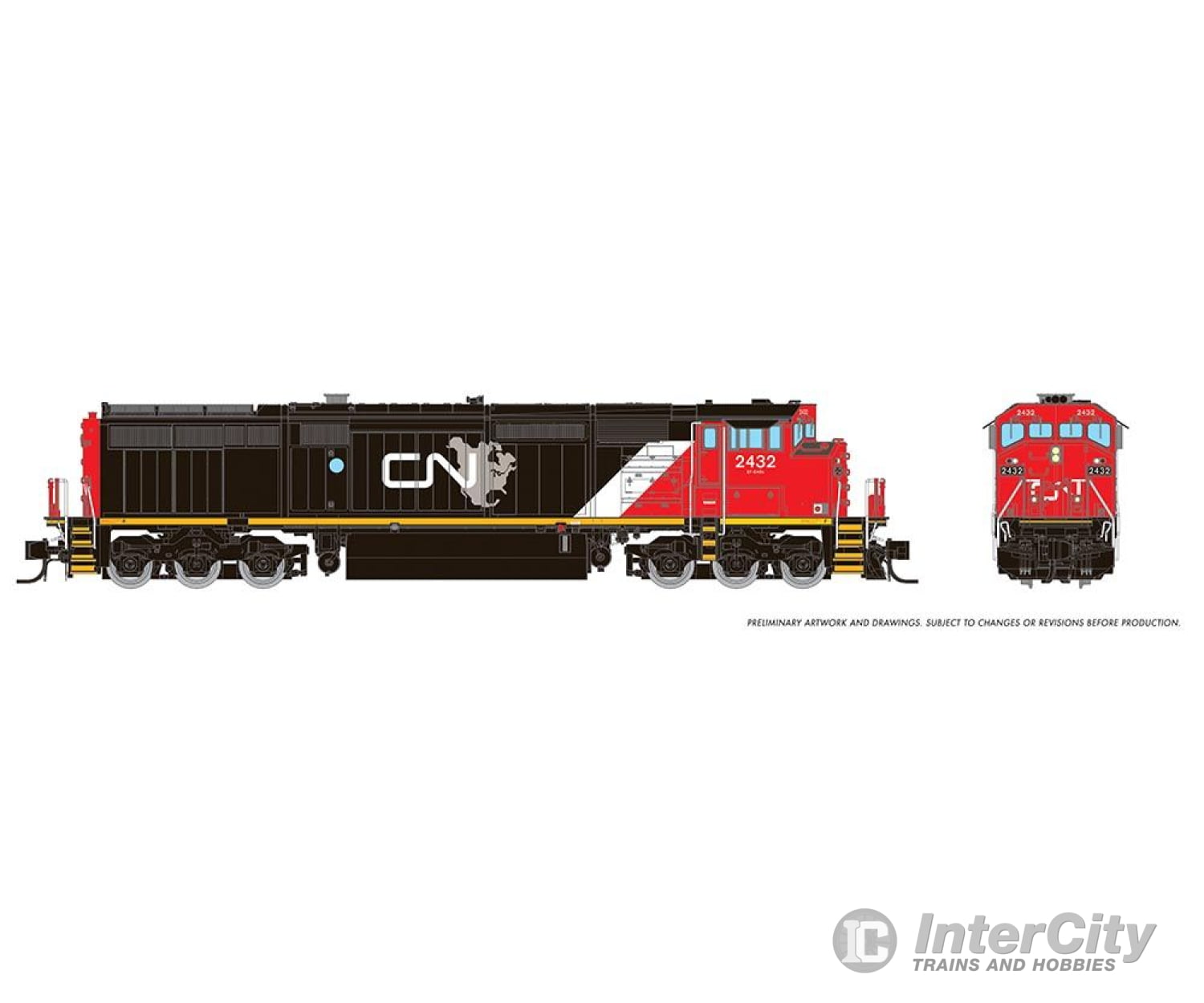 Rapido 540542 N Dash8 - 40Cm (Dc/Dcc/Sound): Cn - North America Scheme: #2440 Locomotives
