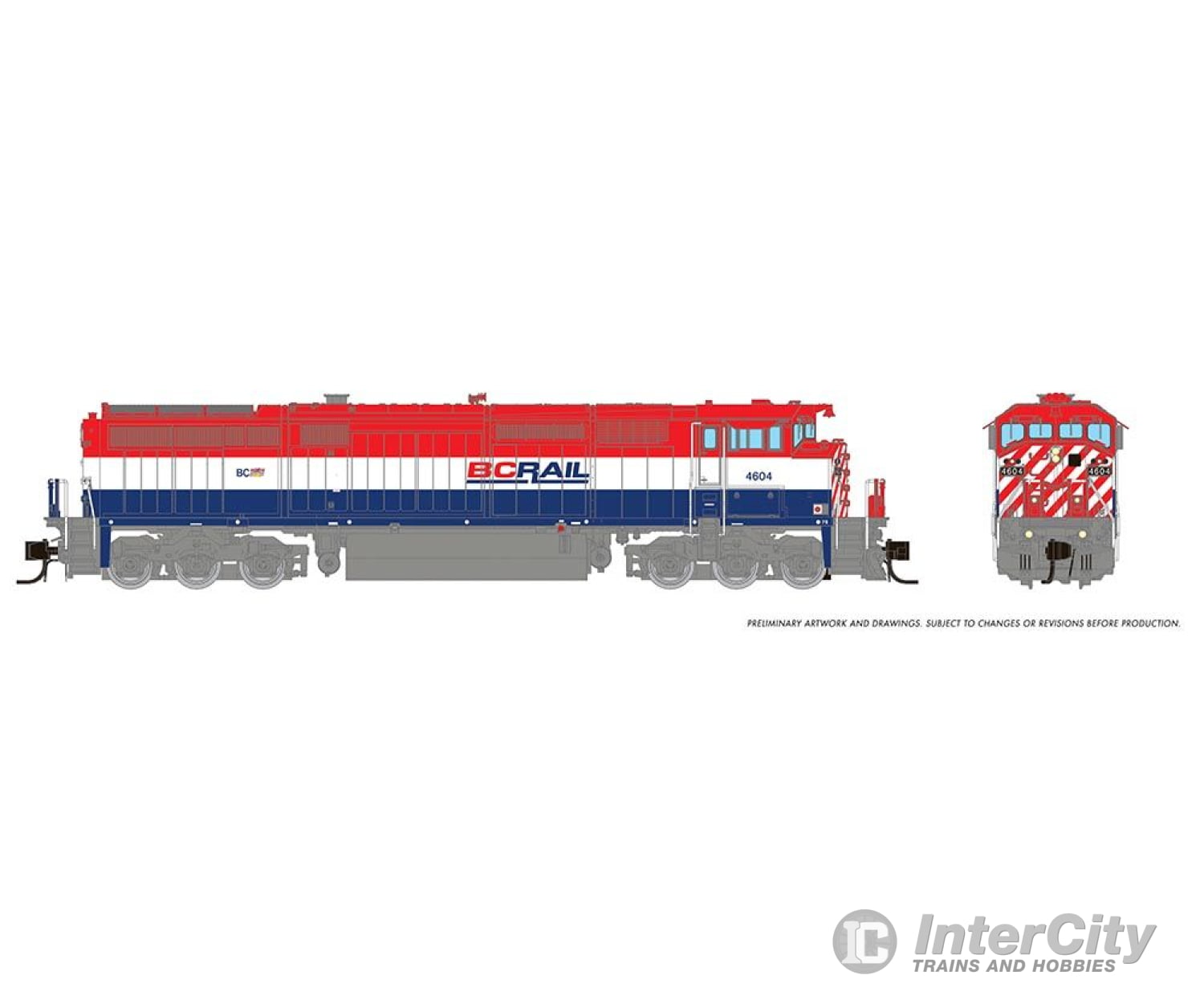 Rapido 540545 N Dash8 - 40Cm (Dc/Dcc/Sound): Bcr - Red/White/Blue Scheme: #4603 Locomotives