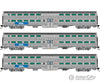 Rapido 545011 N Gallery Commuter Car: Metra - Bnsf Swoosh: Set #3 (Coaches: 741 750 777) Passenger
