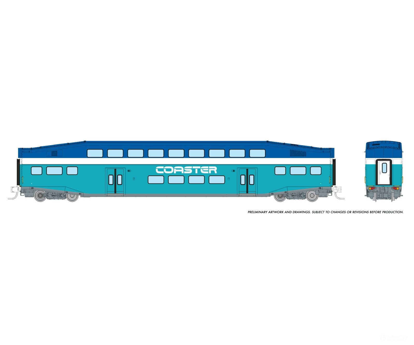 Rapido 546024 N Bilevel Commuter Car: Sounder: Set #3 (Coaches: 401 406 409) Passenger Cars