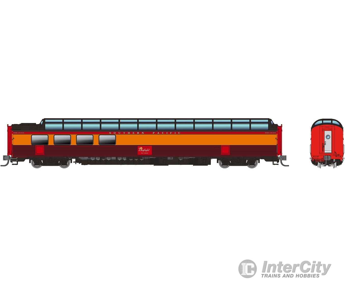 Rapido 575002 N Sp Dome-Lounge W/Fluted Sides: - Daylight: #3605 Passenger Cars