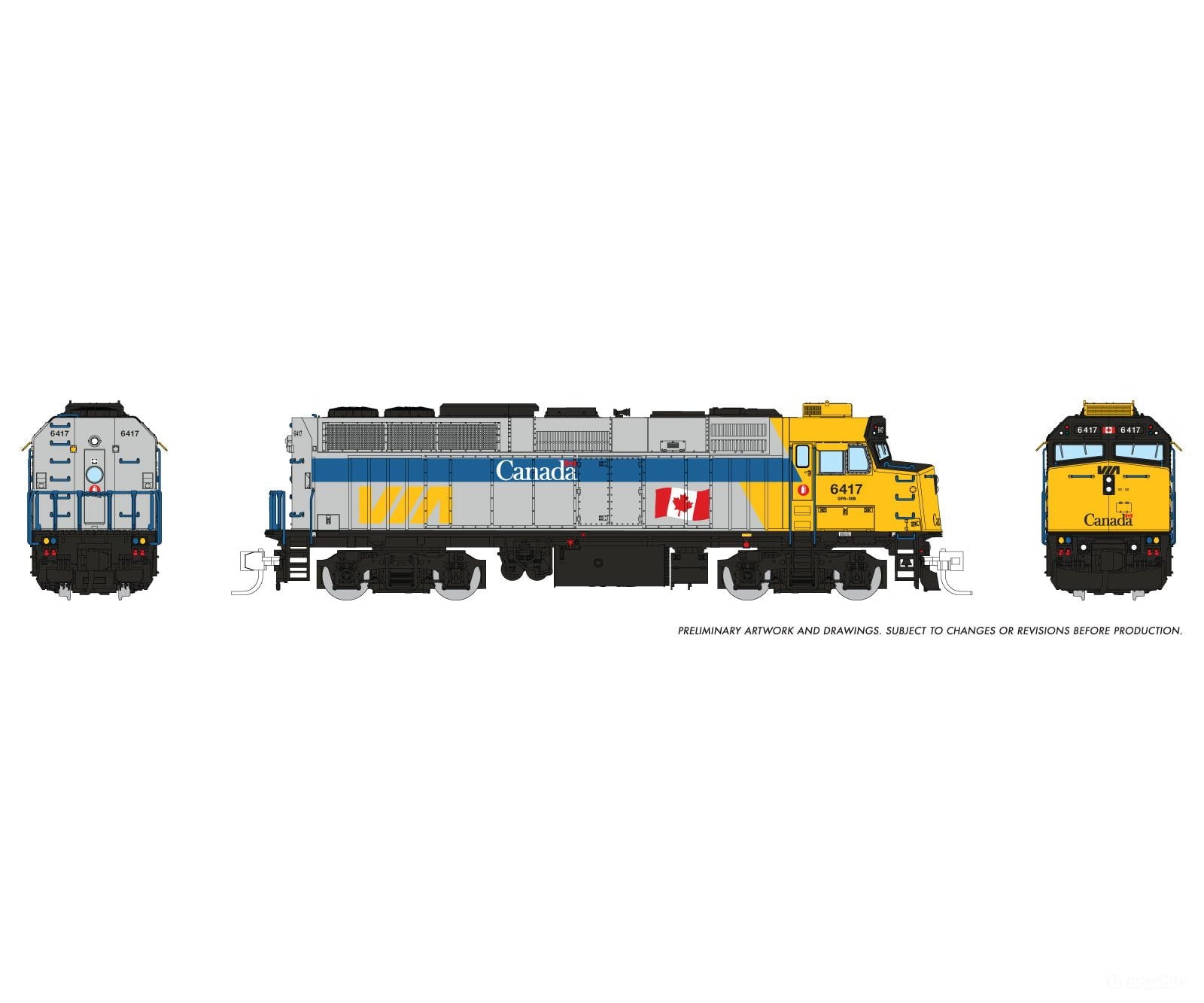 Rapido 580515 N F40PH-2D (DC/DCC/Sound): VIA Rail - Canada Scheme: #6433 Locomotives