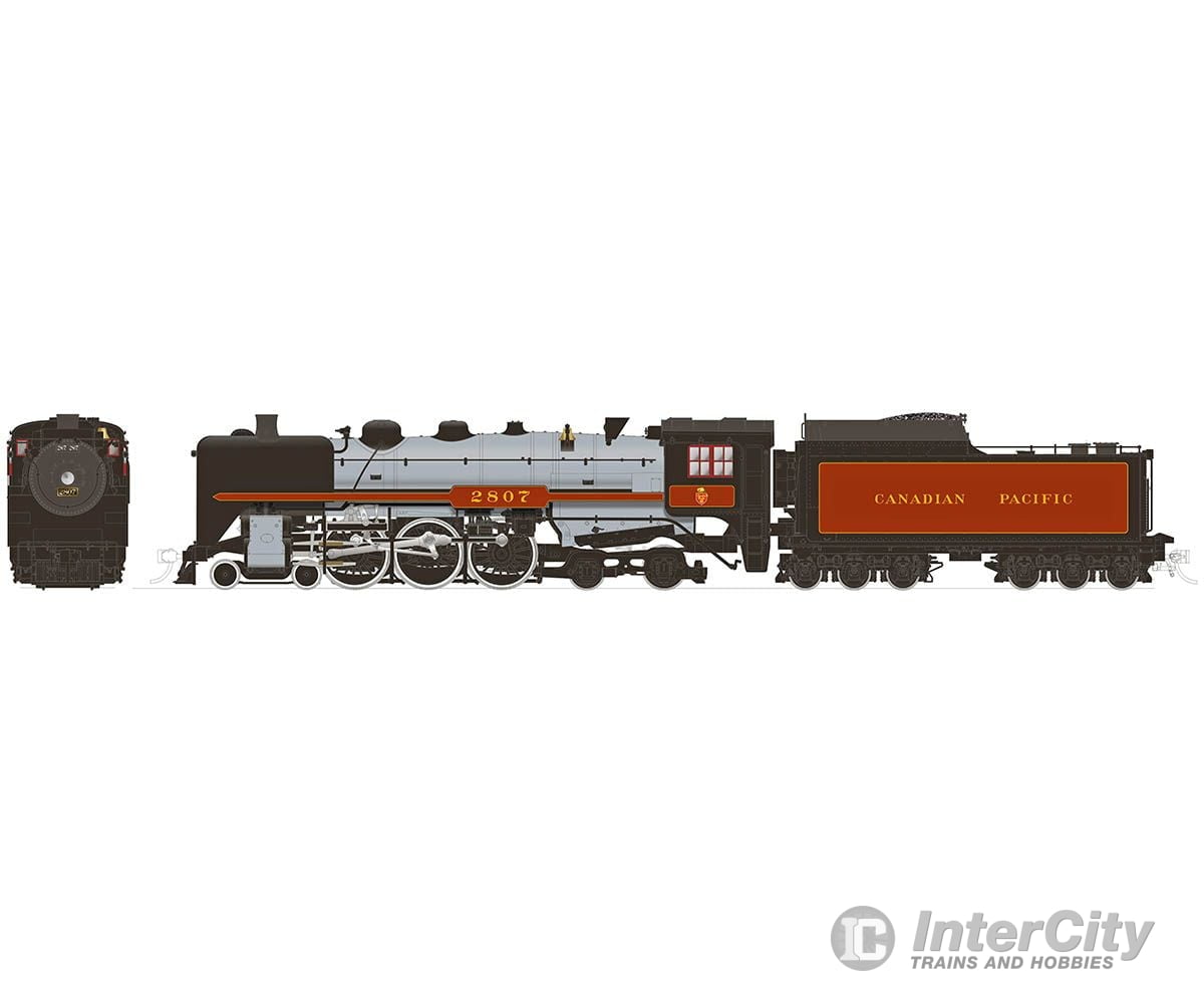 Rapido 601515 Ho H1A 4-6-4 Hudson (Dc/Dcc/Sound): Cpr - Beaver Shield: #2807 Locomotive