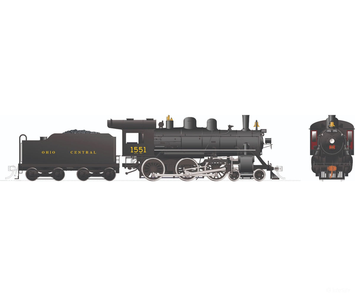 Rapido 603021 HO H-6-g 4-6-0 (DC/Silent): Ohio Central: #1551 - Locomotives