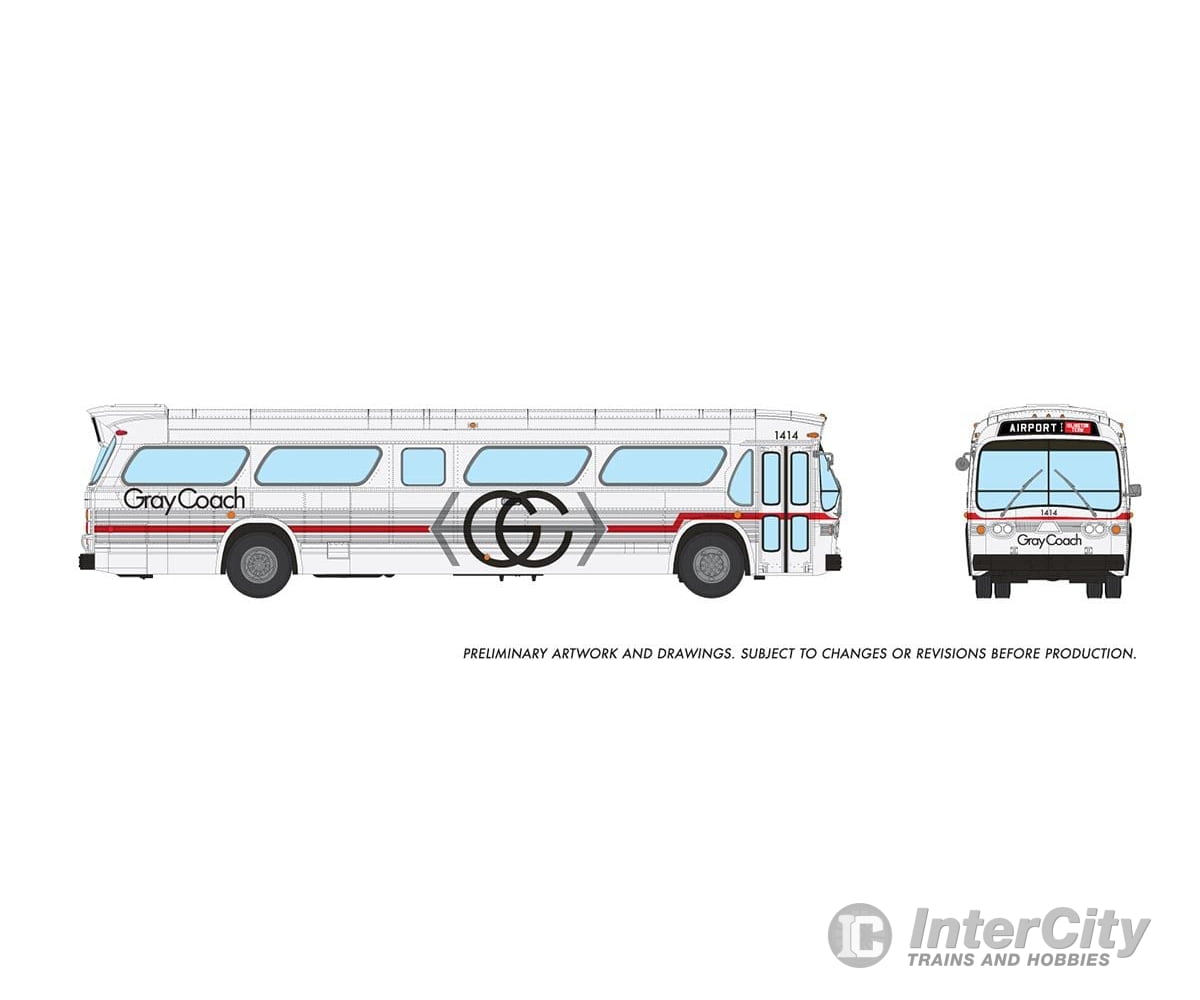 Rapido 753116 Ho 1/87 New Look Bus (Deluxe): Gray Coach - Late: #1414 Cars & Trucks