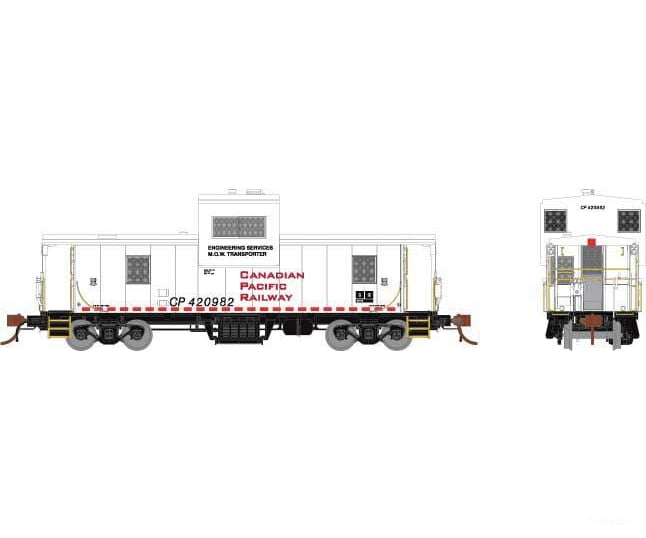 Rapido Ho 110135 Cp Angus Shops Caboose - Ready To Run -- Canadian Pacific 424990 (White Red