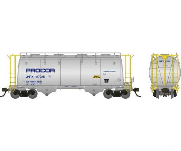 Rapido Trains 172003A Procor 3 000 Cubic Foot Aluminum Covered Hopper W/Handrail - Ready To Run --