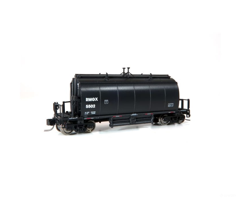 Rapido N 543011 Long Barrel Ore Hopper: Rmgx Black W/Red Stripes - Single Car Freight Cars