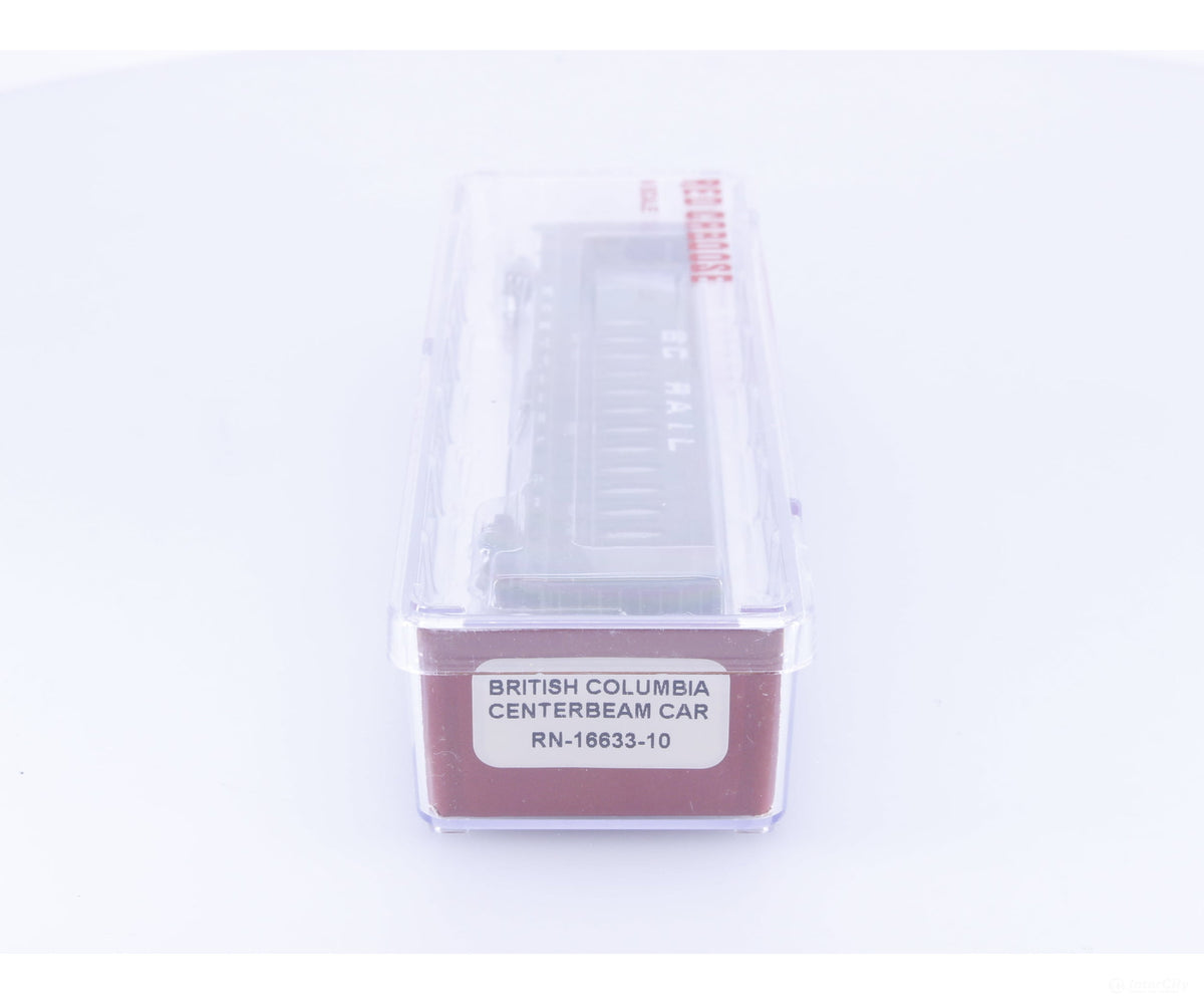 Red Caboose RN-16633-10 N Centerbeam Opera Window Flat Car BC Rail (BCOL) 871382 - Freight Cars