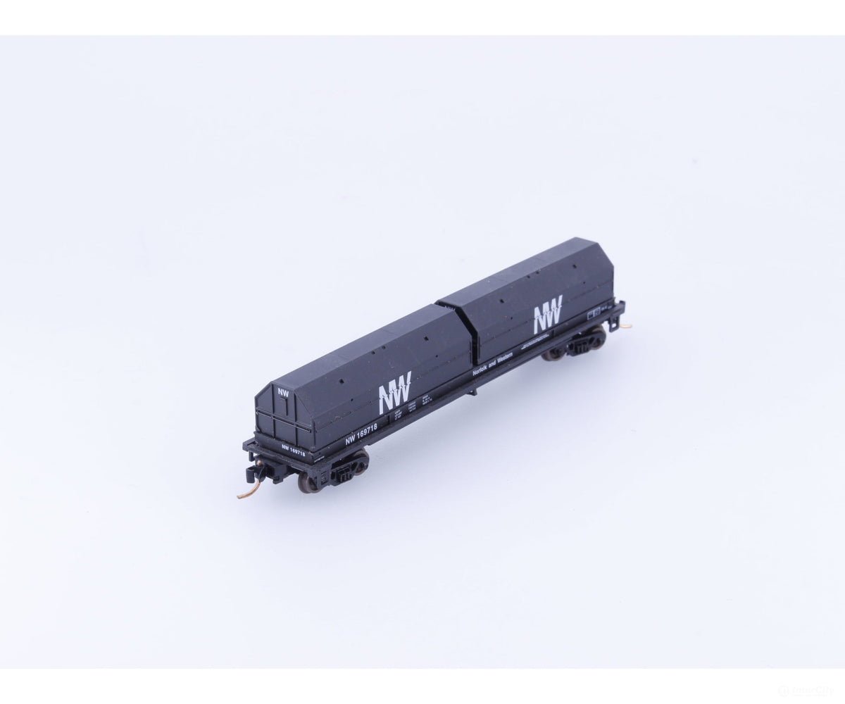 Red Caboose RN-17617-1 N 100 Ton Evans Steel Coil Car Norfolk & Western (NW) 169718 - Freight Cars