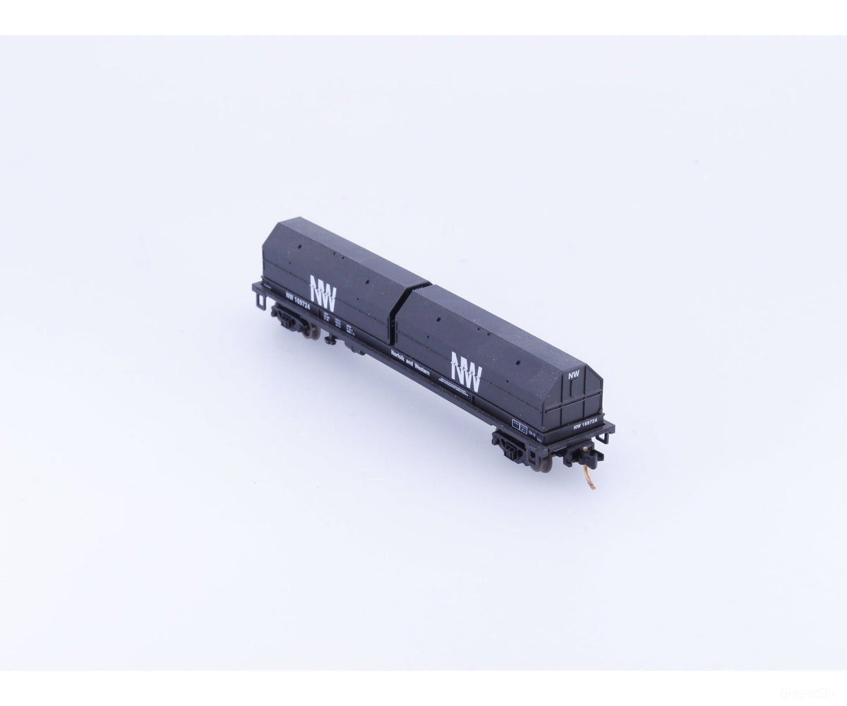 Red Caboose RN-17617-2 N 100 Ton Evans Steel Coil Car Norfolk & Western (NW) 169724 - Freight Cars
