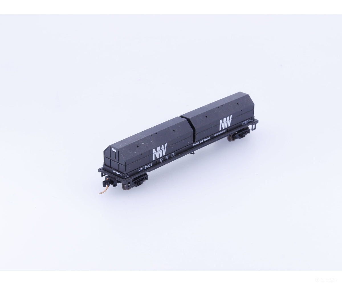 Red Caboose RN-17617-2 N 100 Ton Evans Steel Coil Car Norfolk & Western (NW) 169724 - Freight Cars