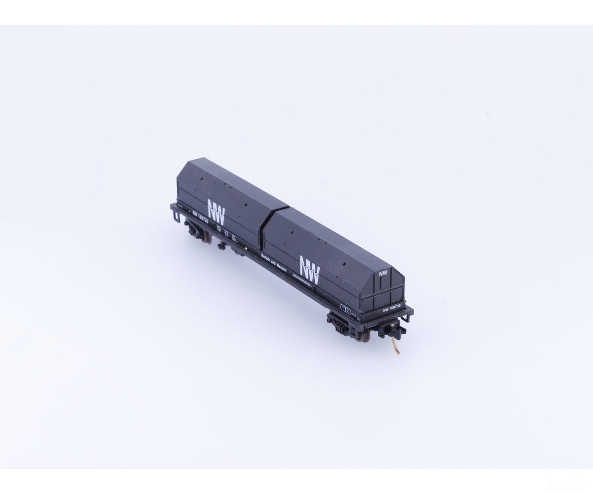 Red Caboose RN-17617-3 N 100 Ton Evans Steel Coil Car Norfolk & Western (NW) 169736 - Freight Cars