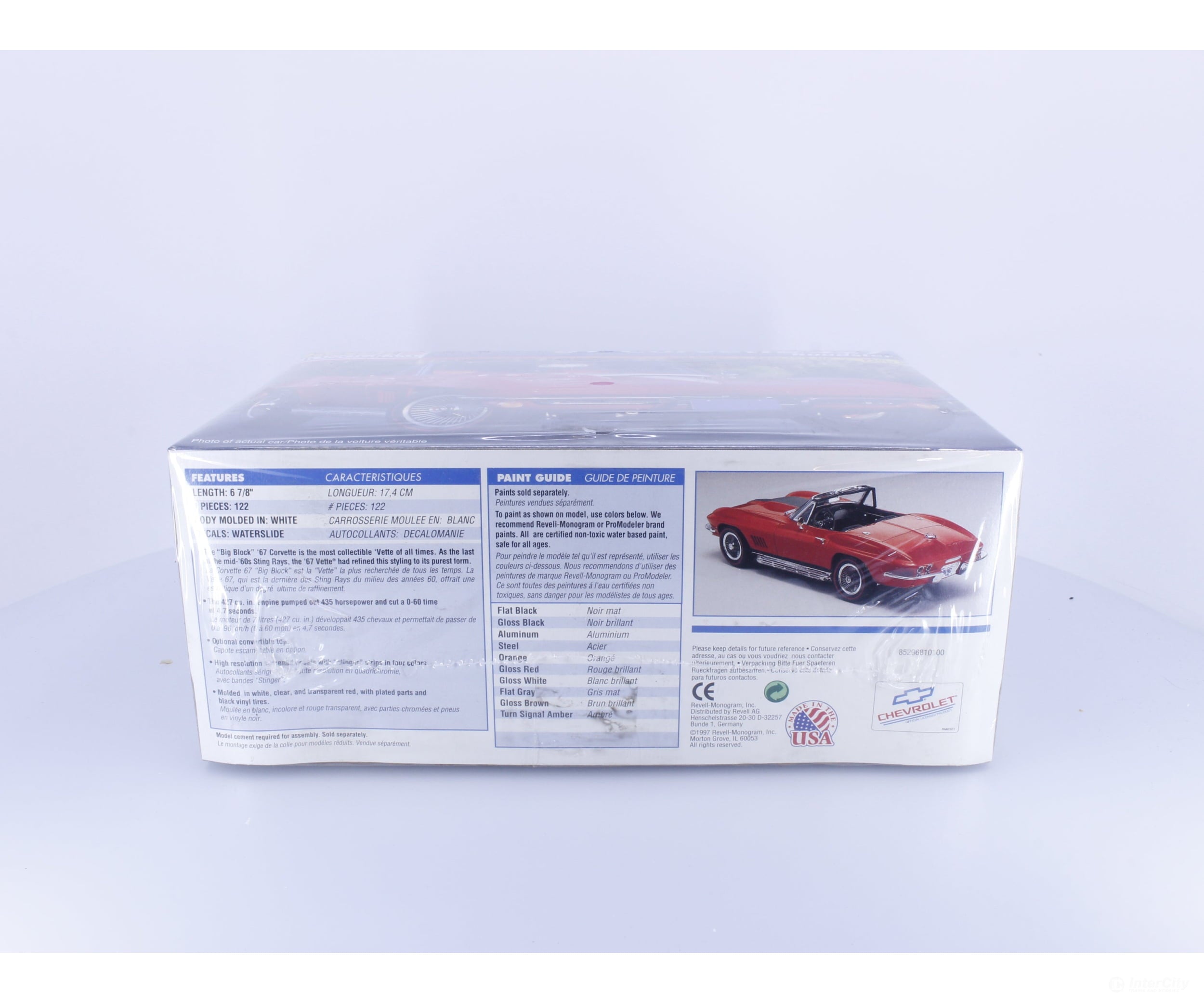 Revell 85-2968 G 1967 Chevrolet Corvette 427 Roadster Plastic Model Kit 1/25 Plastic Car Model Kits