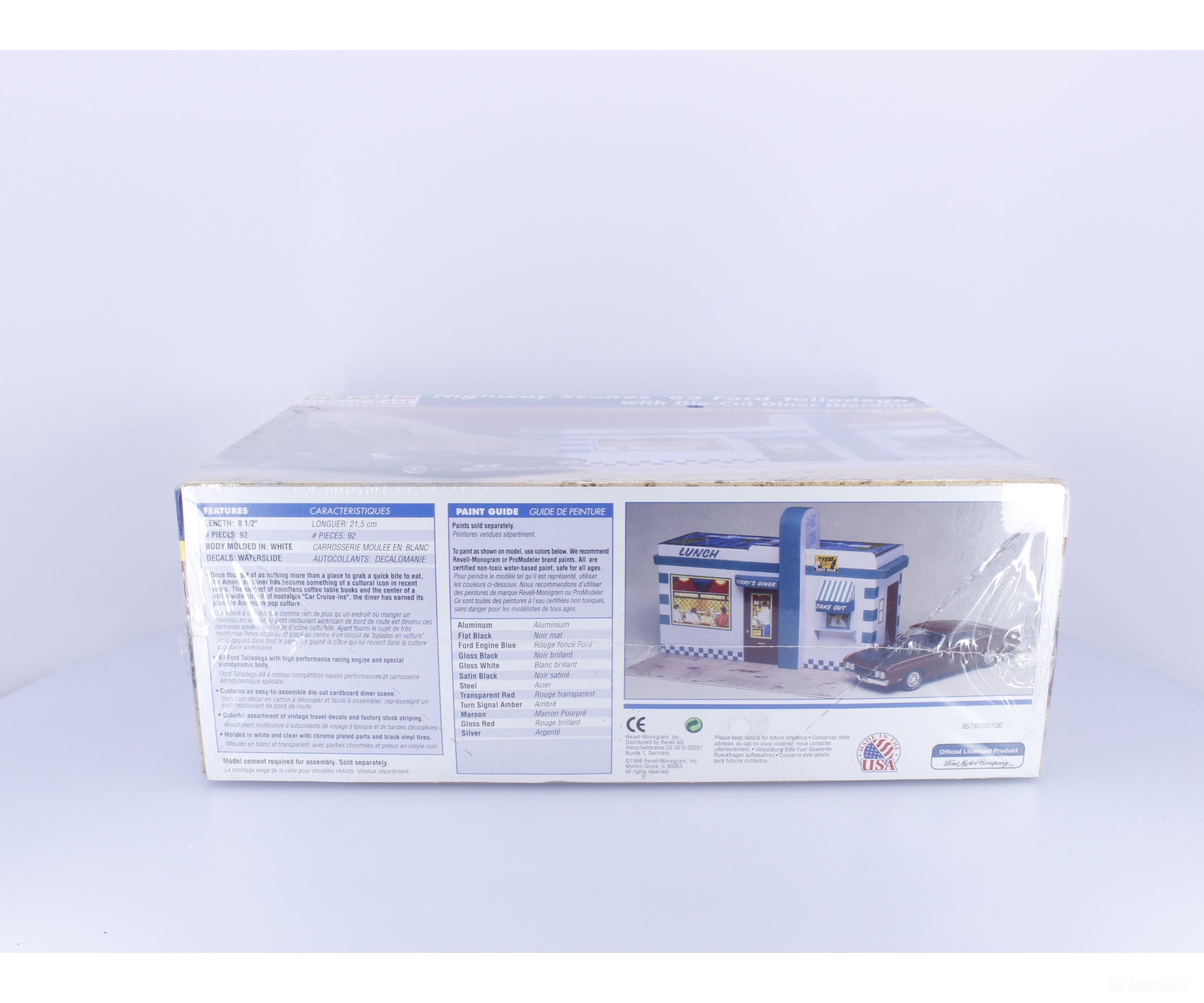 Revell 85-7803 G Highway Scenes 1969 Ford Talladega w/Diorama Plastic Model Kit 1/25 Plastic Car Model Kits