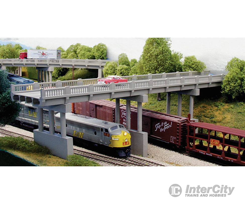 Rix Products 153 1930s Highway Overpass with 4 Piers -- Kit - Scale Length: 150’ 45.7m Structures