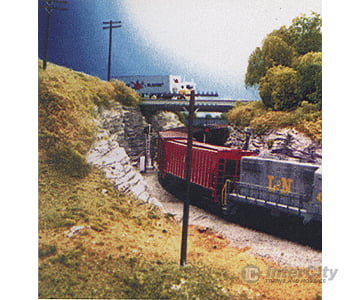 Rix Products 30 Railroad & 40 Telephone Poles Only (Brown Plastic; Pkg(36) -- Use W/Crossarms 628-31