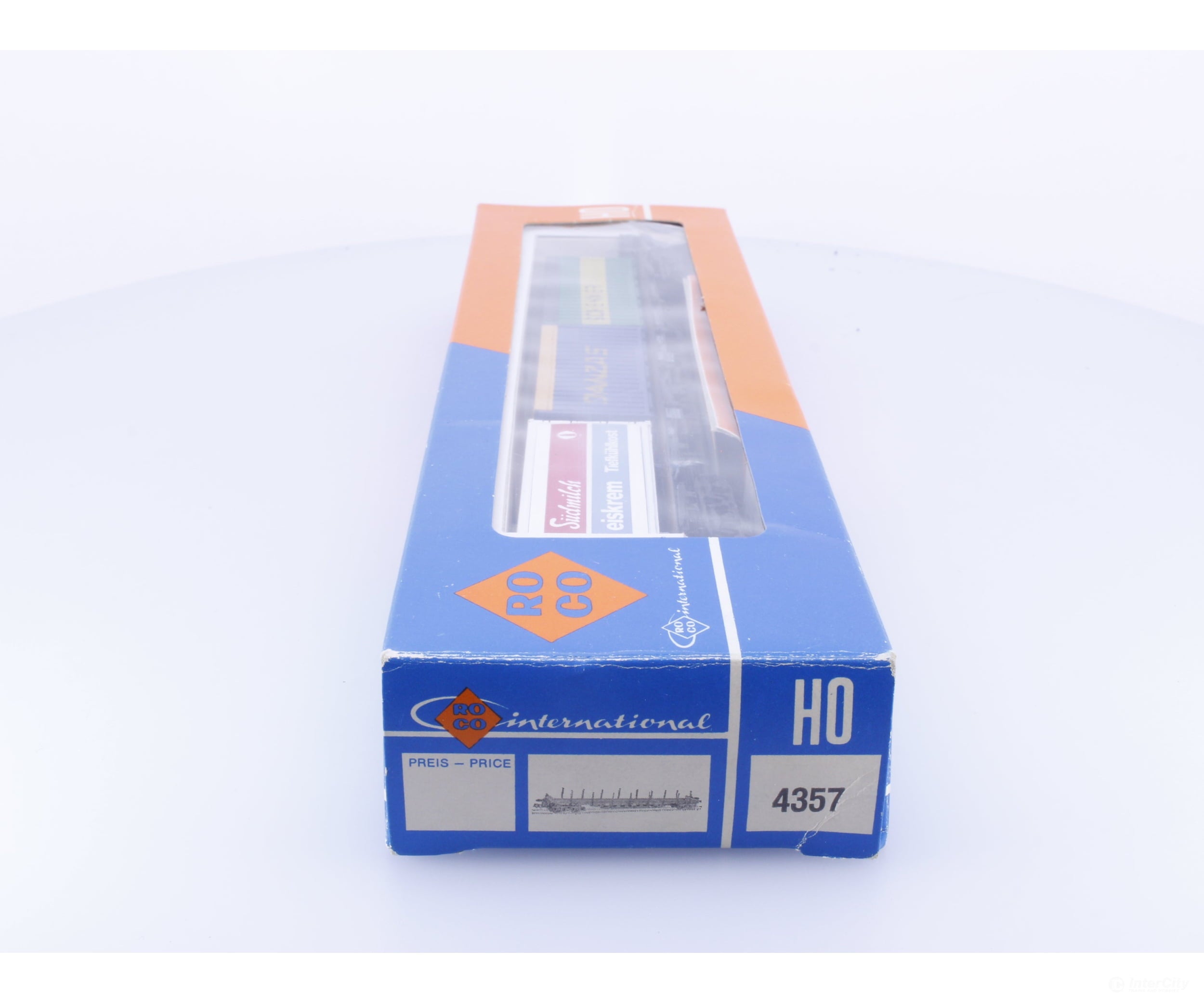 Roco 4357 HO DB Flat Deck with 3 Containers European Freight Cars