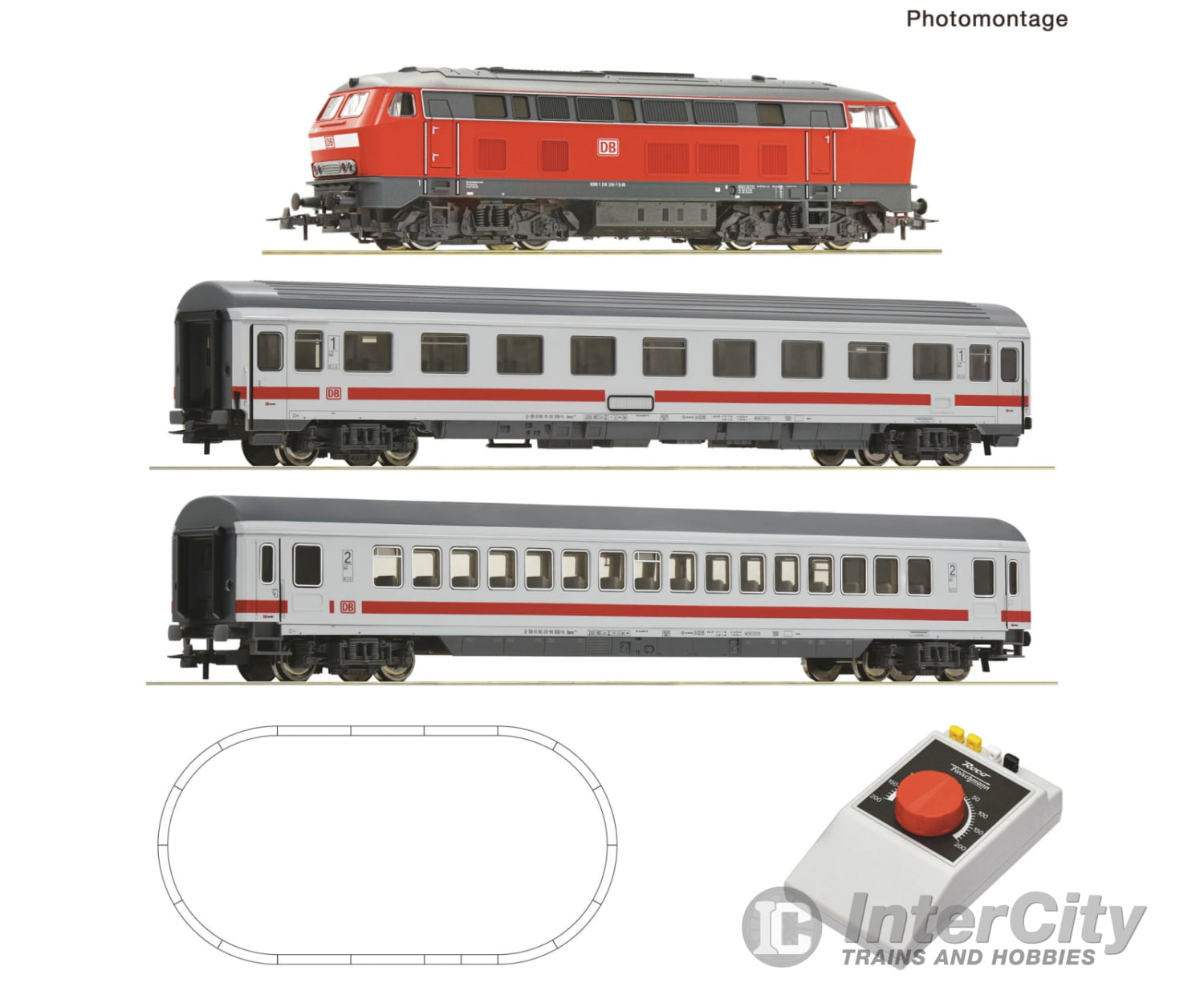 Roco 5100017 HO Analogue Start Set: Diesel locomotive class 218 (ROCO LINE) DB AG Starter & Train Sets
