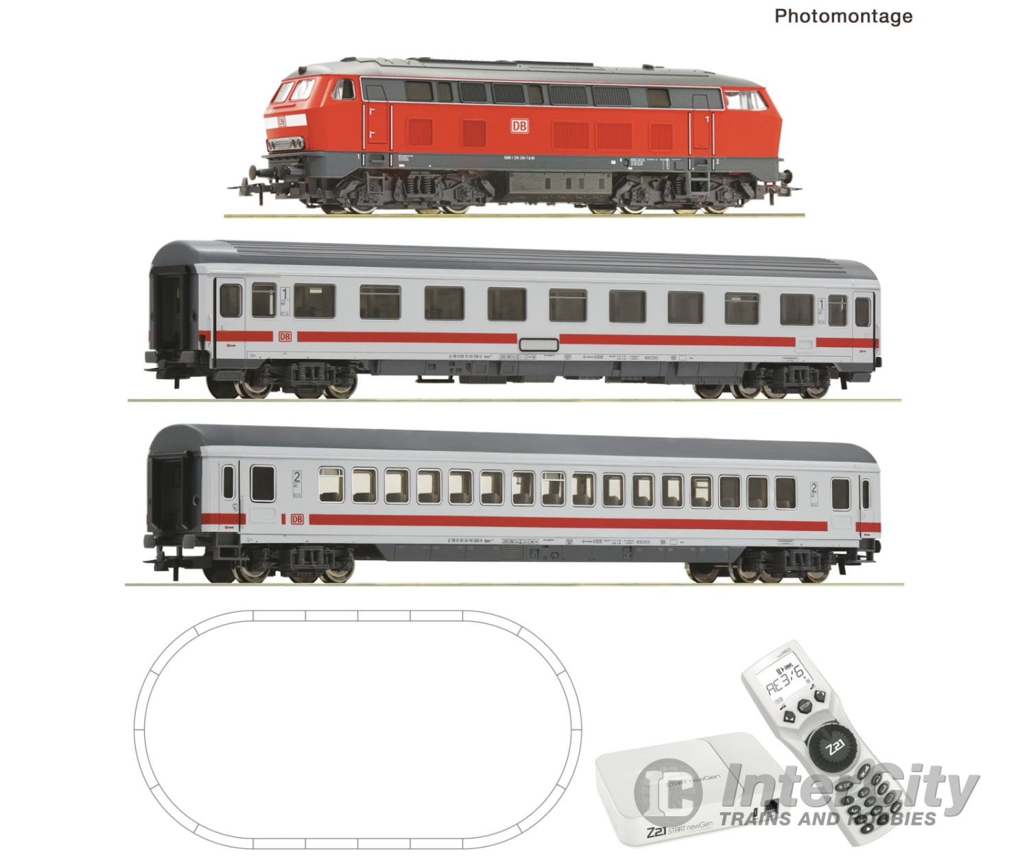 Roco 5110011 HO Z21 START newGen digital set: Diesel locomotive class 218 (GEOLINE Z21 multiMAUS) DB AG Starter & Train
