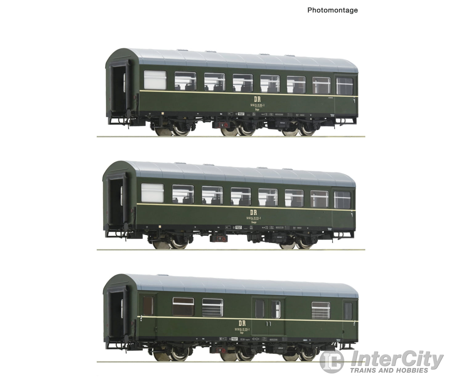 Roco 6200009 Ho 3-Piece Set 1: Passenger Train Dr Era 4 European Cars
