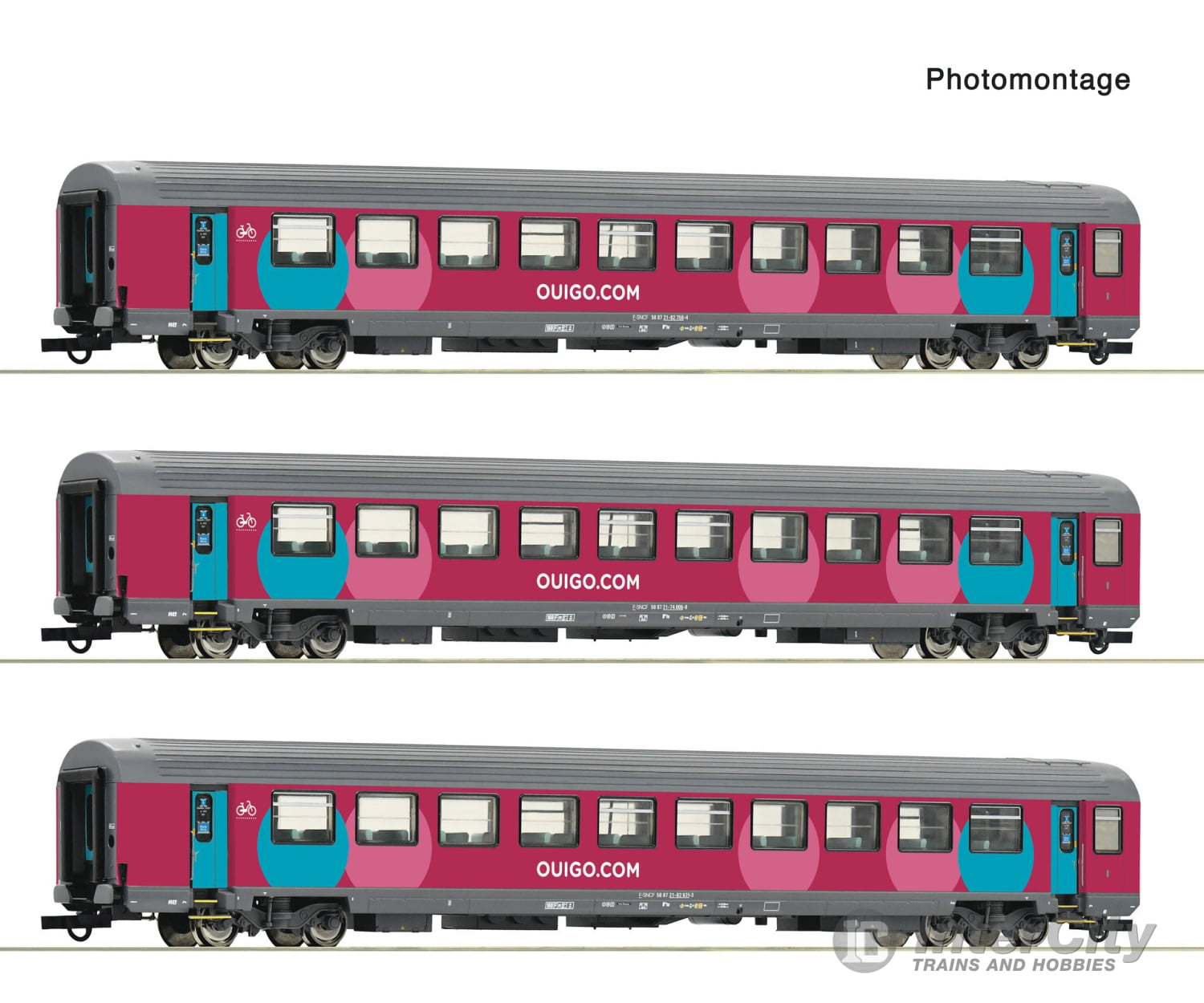 Roco 6200025 Ho 3-Piece Set 2: Corail Coach Sncf European Passenger Cars
