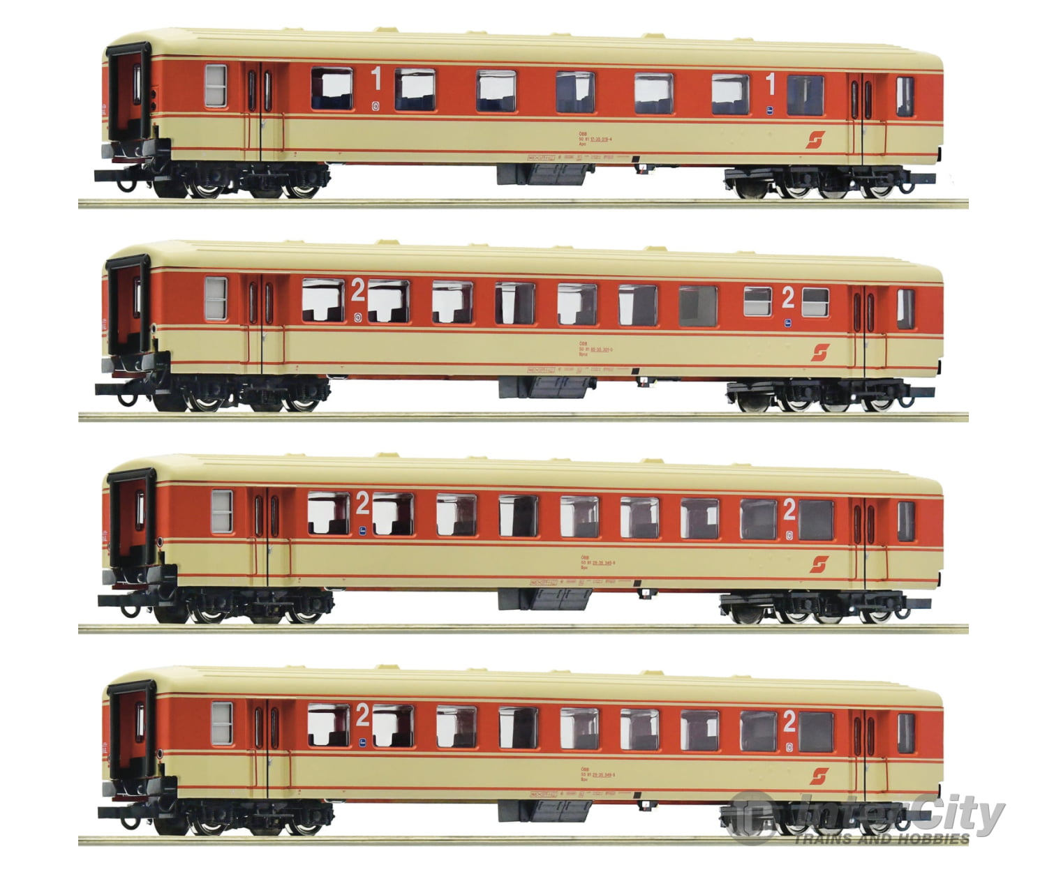 Roco 6200026 Ho 4 Piece Set 1: ’Jaffa Express’ Öbb Era European Passenger Cars