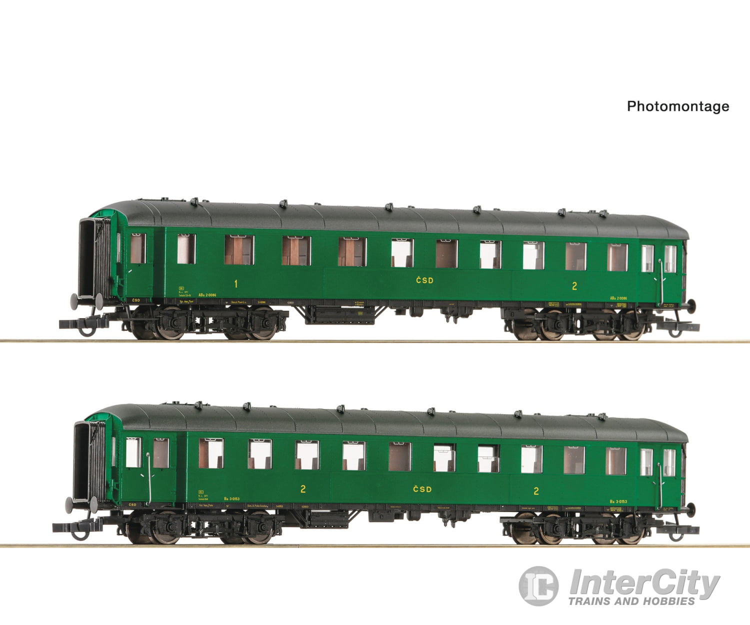 Roco 6200037 Ho 2 Piece Set 2: Express Train Coaches Csd Era 3 4 European Passenger Cars
