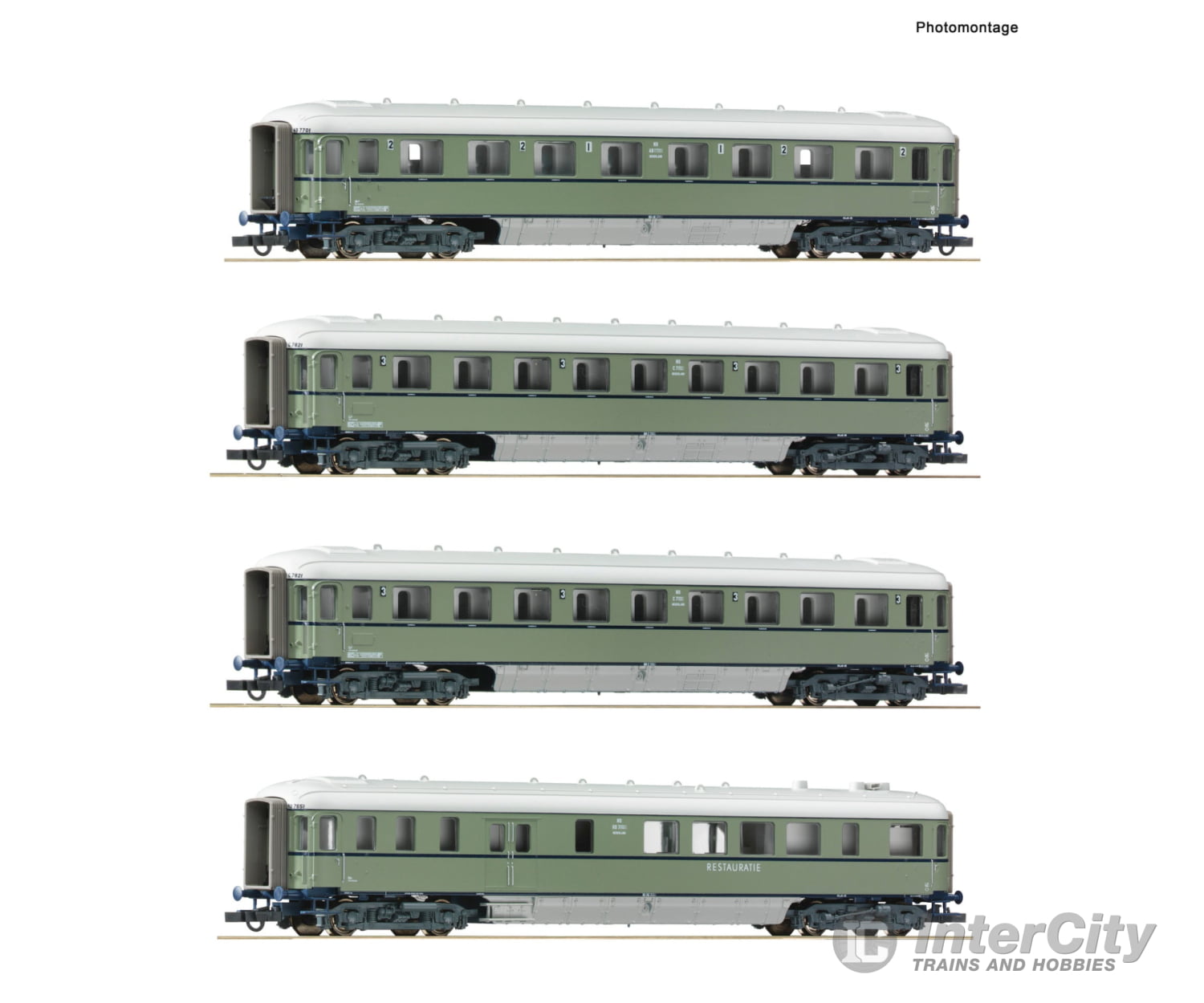 Roco 6200049 Ho 4-Piece Set: Passenger Train Coaches ’Plan D’ Ns Era 3 European Cars