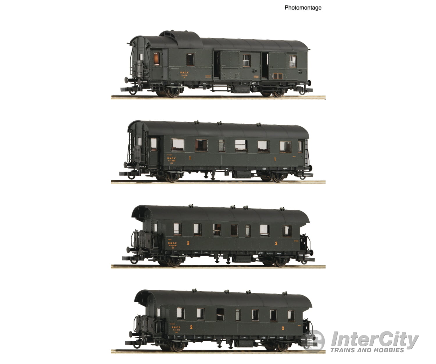 Roco 6200055 Ho 4 Piece Set: Passenger Train Sncf Era 3 European Cars