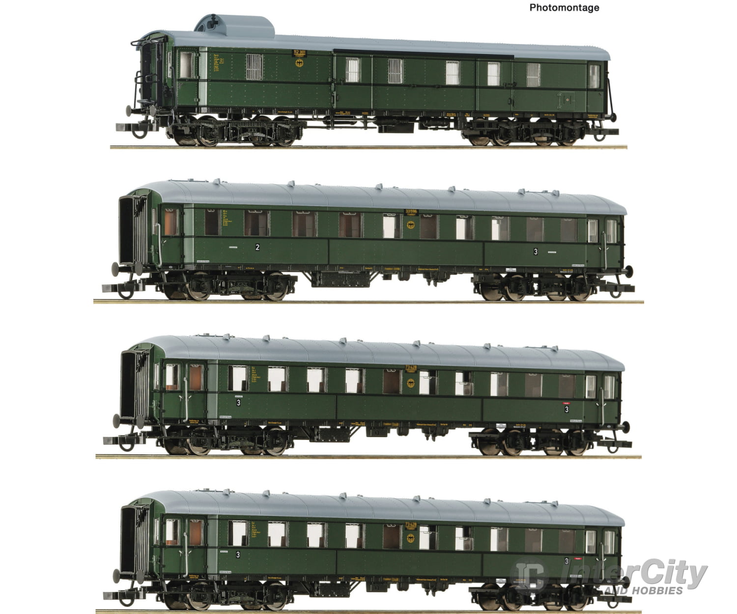 Roco 6200056 Ho 4 Piece Set 1: Traditional Train “Zwickau” Dr Era European Passenger Cars