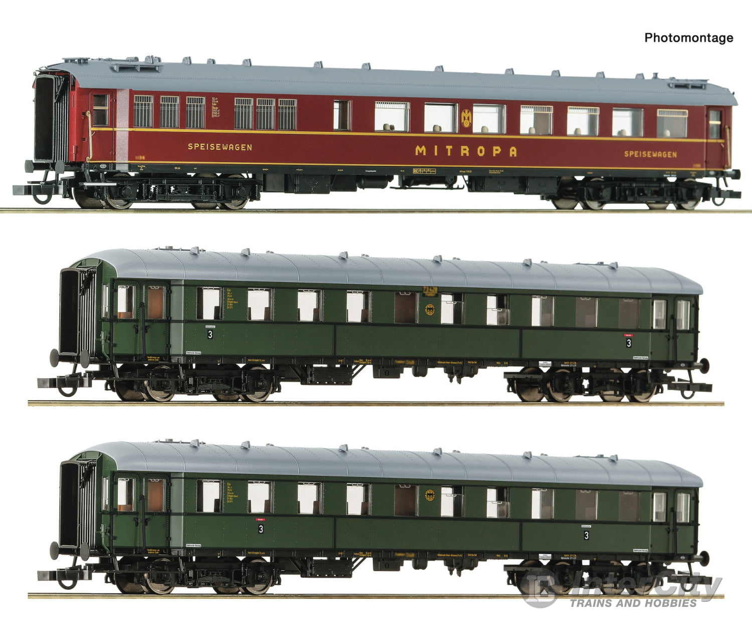 Roco 6200057 Ho 3 Piece Set 2: Traditional Train “Zwickau” Dr Era 4 European Passenger Cars