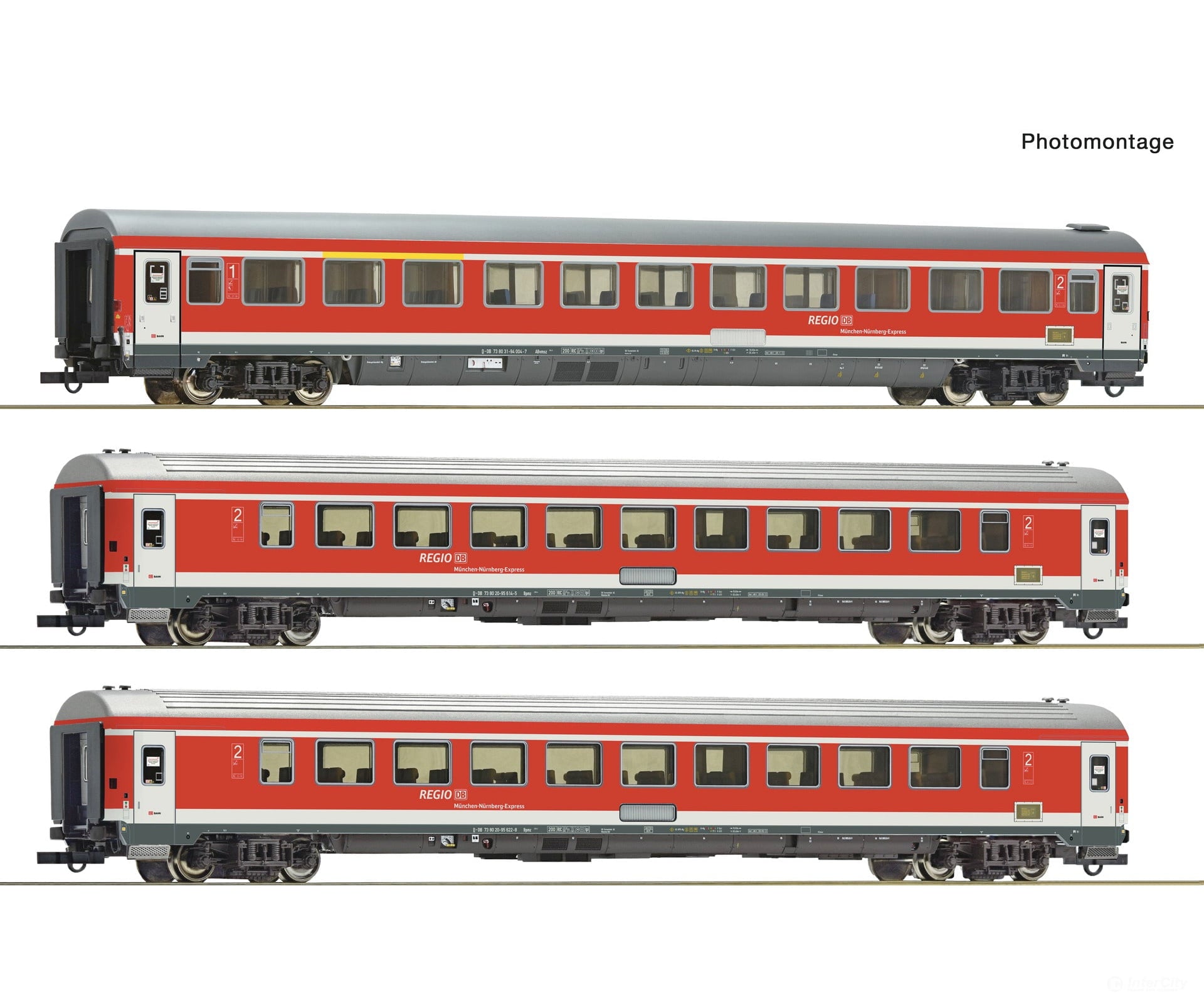 Roco 6200096 Ho 3 Piece Set (1): Munich-Nuremberg Express Db Ag European Passenger Cars