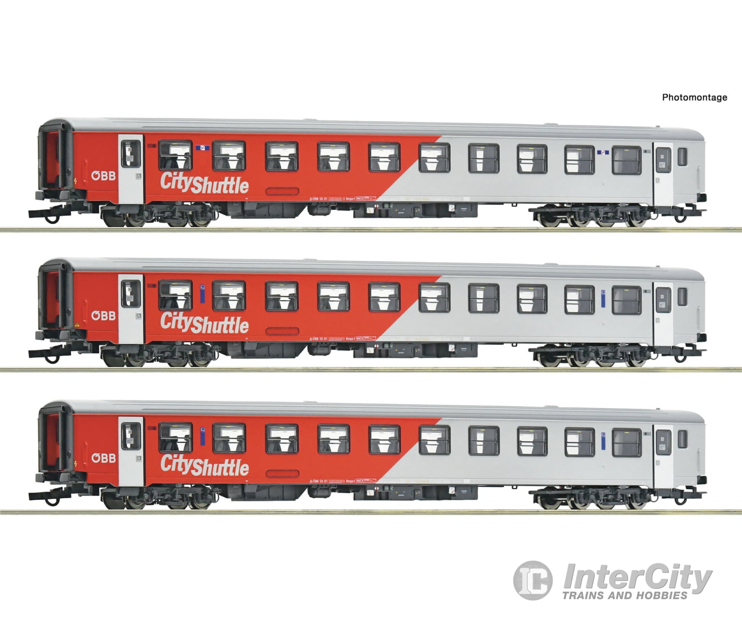 Roco 6200191 HO 3 piece set: Commuter coaches ÖBB European Passenger Cars