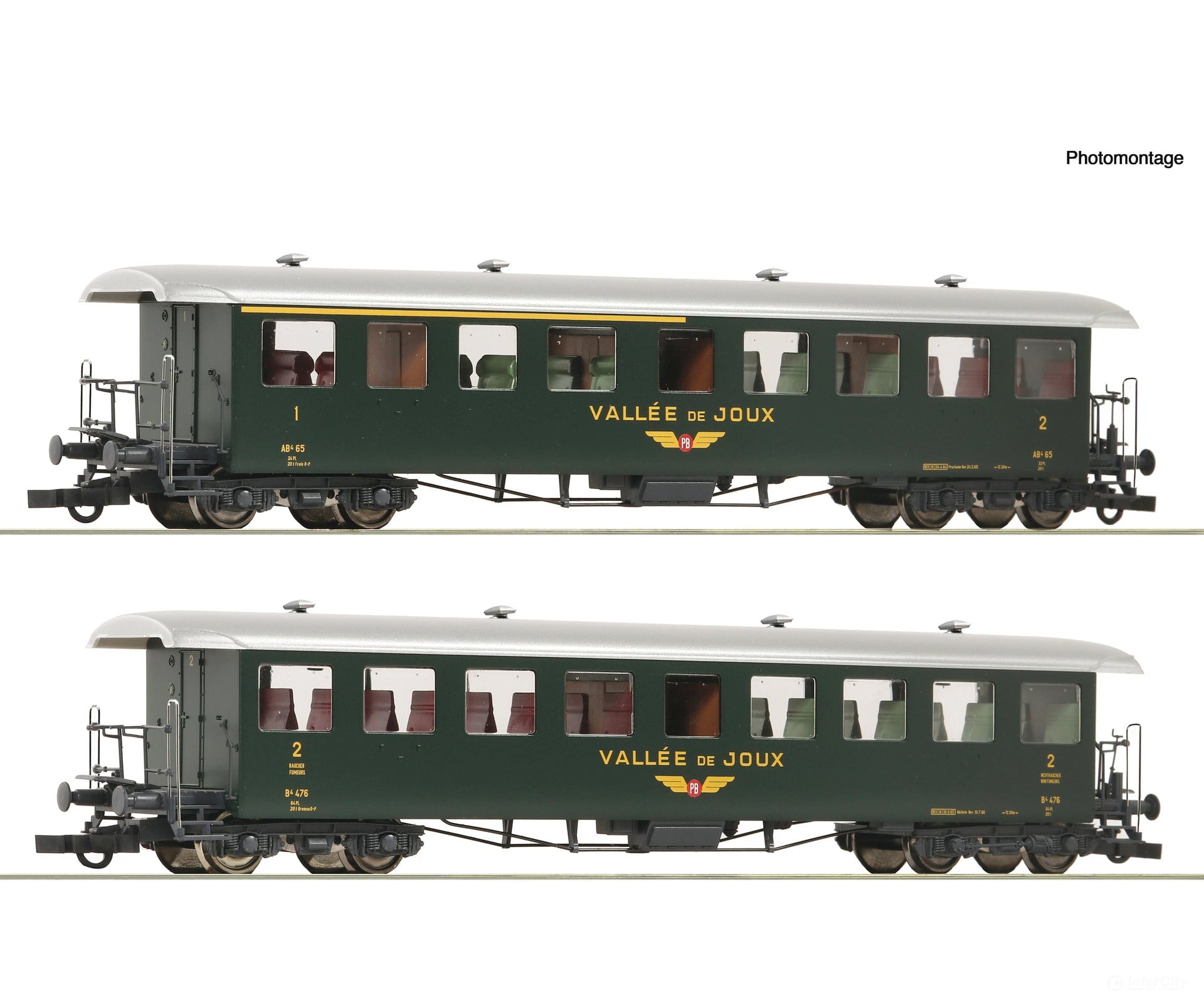 Roco 6200198 HO 2 piece set: ’Seetalbahn’ coaches PB European Passenger Cars