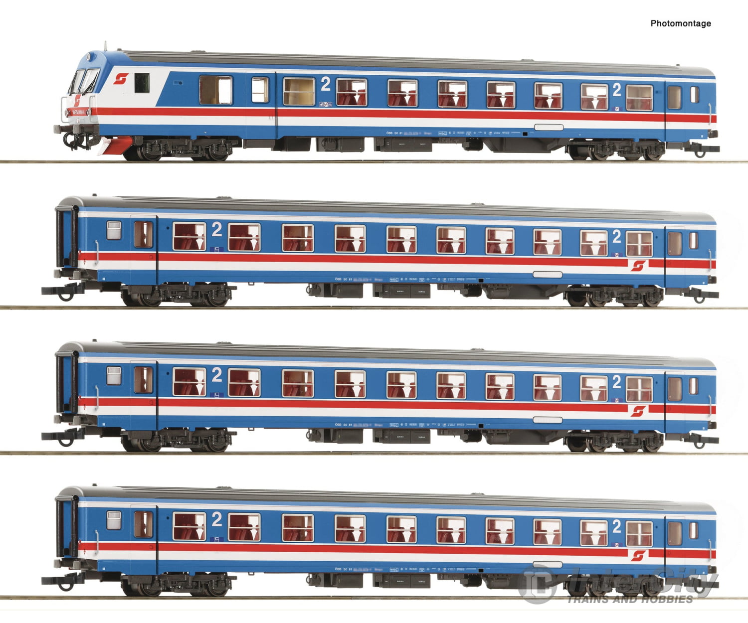 Roco 6200200 HO 4-piece set: Push-pull train ’Valousek Edition’ ÖBB European Passenger Cars