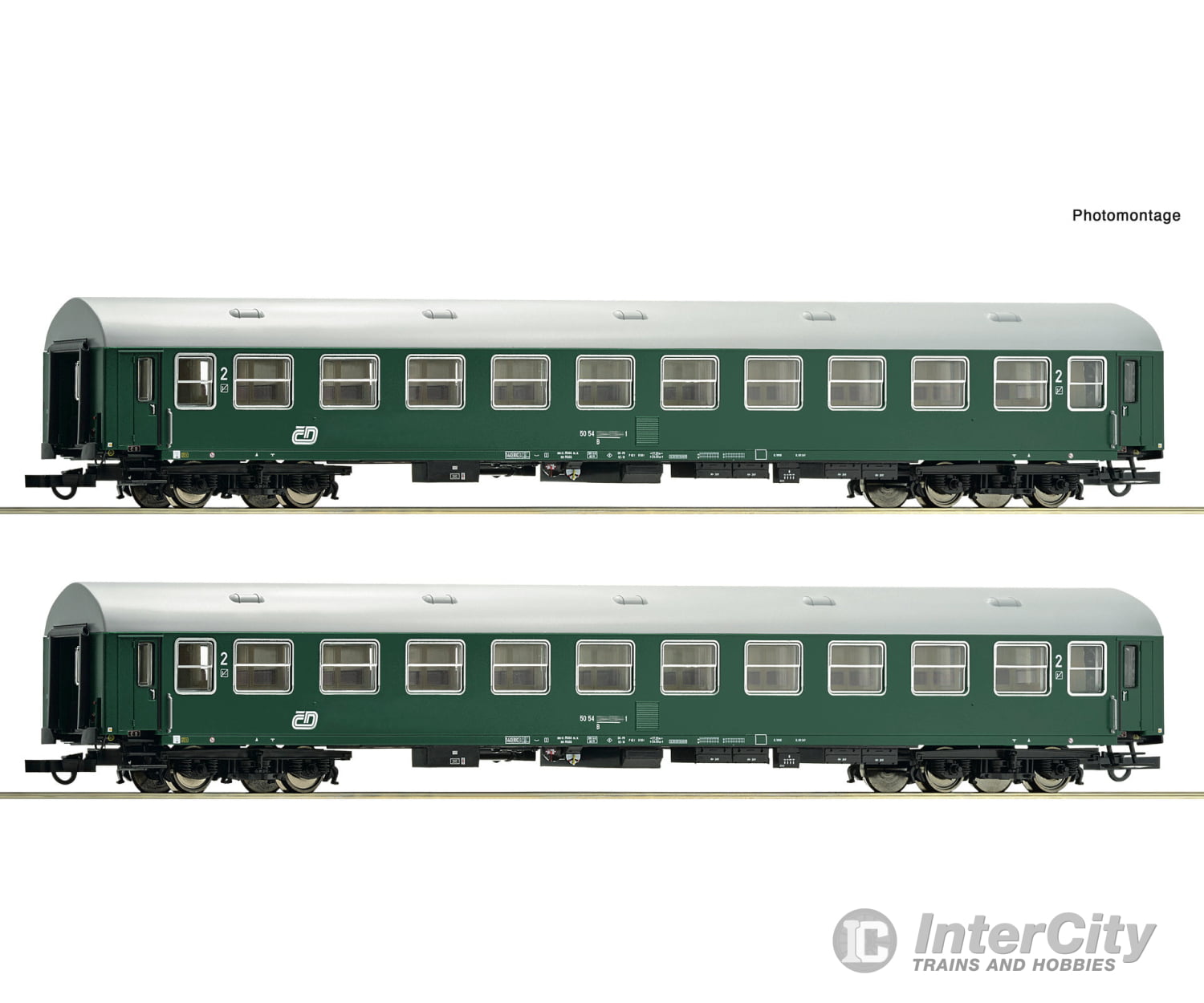 Roco 6200222 HO 2 piece set: 2nd class passenger coaches CD European Passenger Cars
