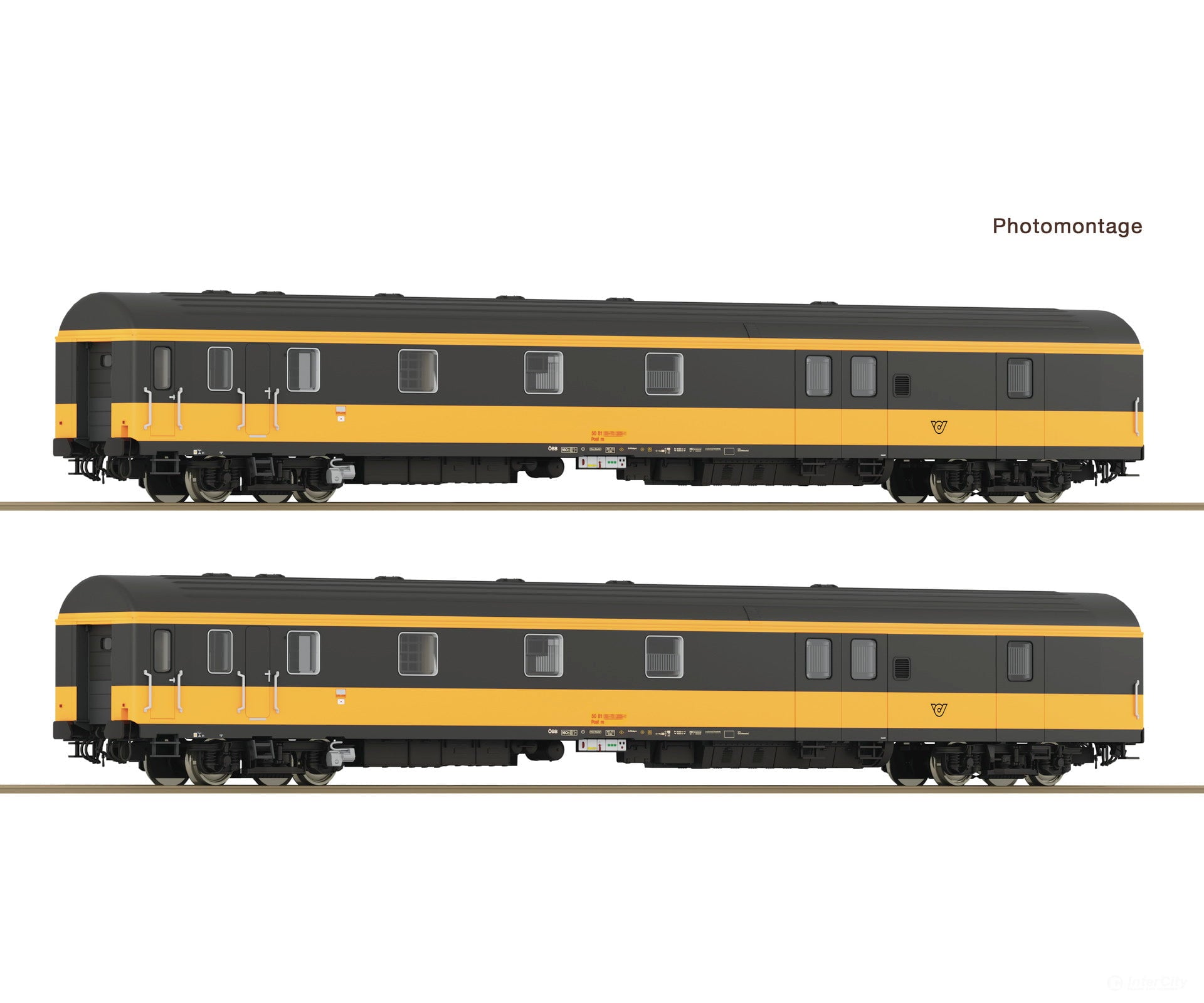 Roco 6210188 Ho 2 Piece Set: Postal Coaches Öbb European Passenger Cars