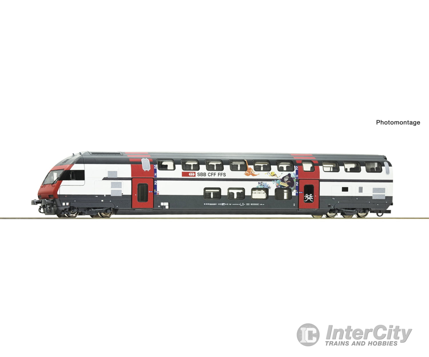 Roco 6210218 HO Double-deck control cab coach SBB European Passenger Cars