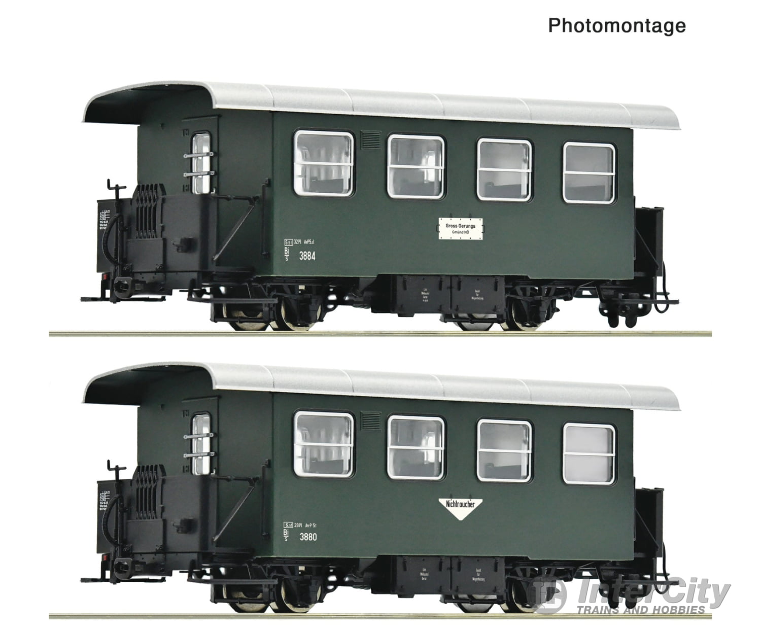 Roco 6240005 HOe 2 piece set: Narrow gauge passenger coaches ÖBB European Passenger Cars