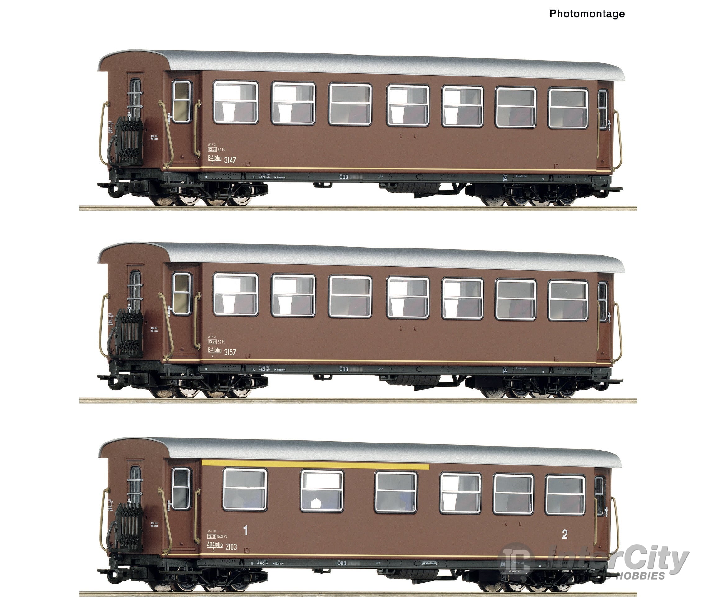 Roco 6240007 HOe 3-piece set: Passenger coaches ÖBB European Passenger Cars